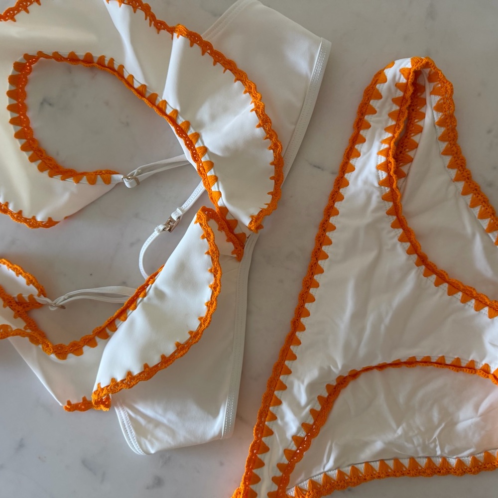 Zimmermann White and Orange Bikini - Picture 5 of 6